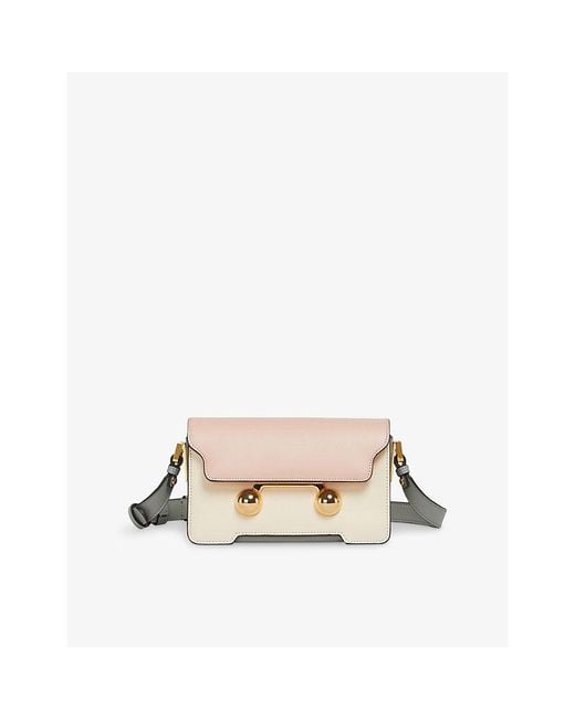 Marni Natural Trunkaroo Mini Leather Shoulder Bag