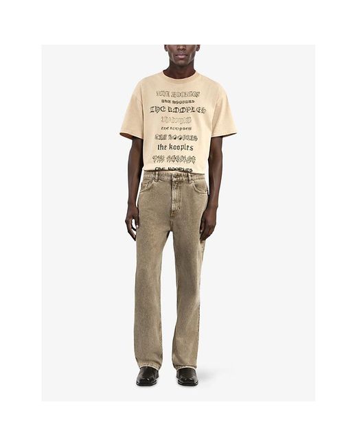 The Kooples Gray Straight-Leg Regular-Fit Denim Jeans for men