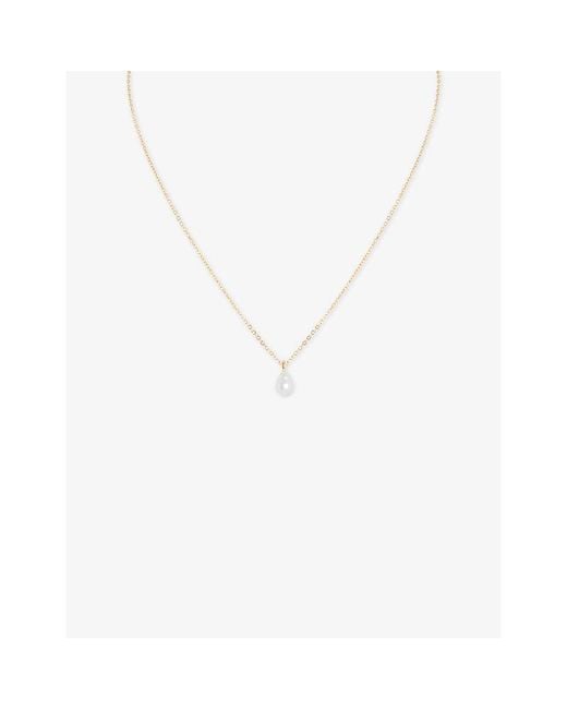 Astrid & Miyu White Cultured Pearl-Plated Sterling Pendant Necklace
