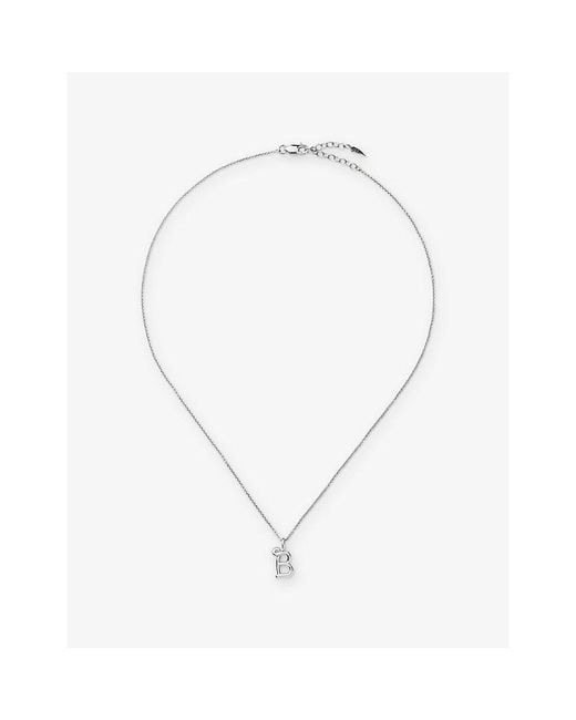 Missoma Metallic Curly Molten Mini Initial B Sterling Necklace