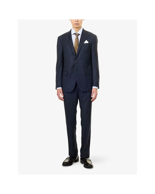 Corneliani White Window Pane Check Cotton Shirt for men