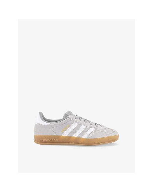 Adidas White Gazelle Indoor Suede Low-Top Trainers