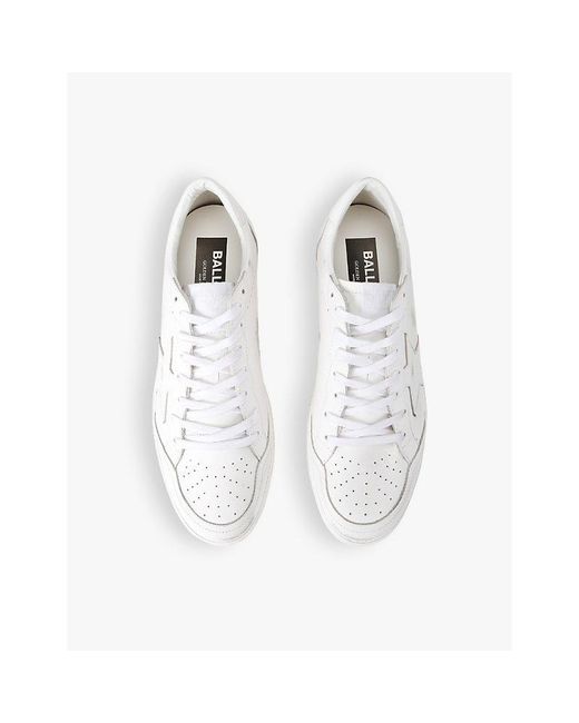 Golden Goose Deluxe Brand White Ballstar Star-Embroidered Leather Low-Top Trainers for men
