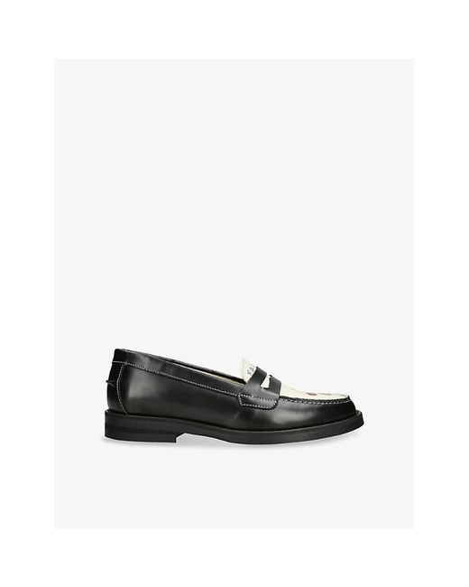 Duke & Dexter Black Wilde Cherry Leather Loafers