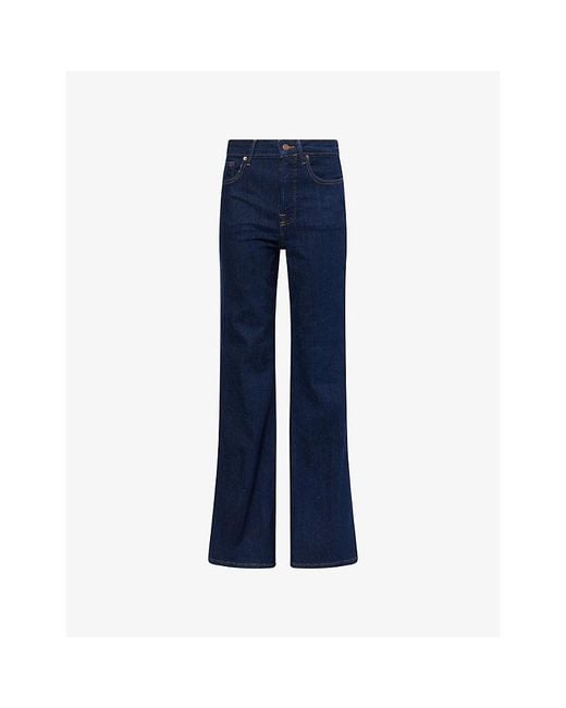 GOOD AMERICAN Blue Good Legs Flared Denim Jeans