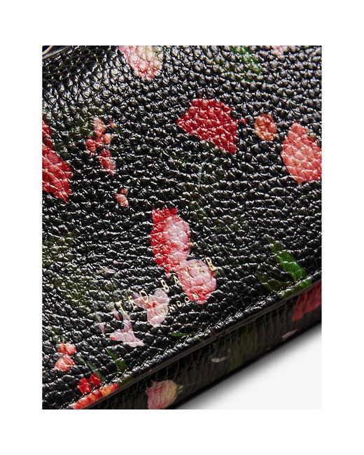 Ted Baker Green Paitiia Floral-print Faux-leather Travel Wallet