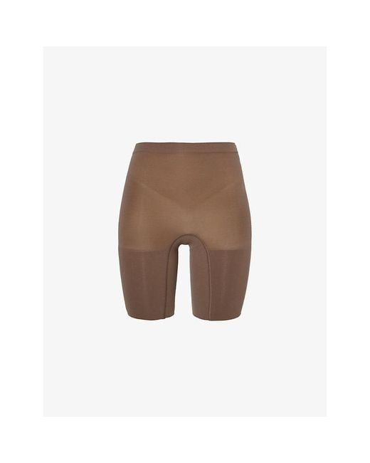 Spanx Brown Sculpt Seamless Power Mid-Thigh Short