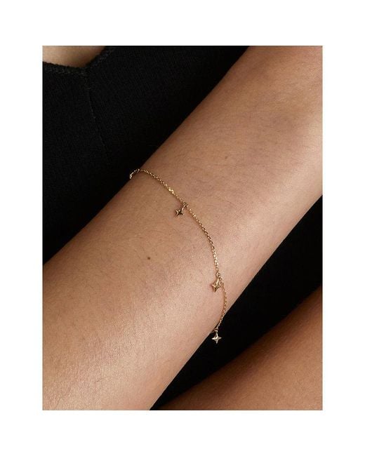 Astrid & Miyu White Cosmic Star 14Ct- Charm Bracelet