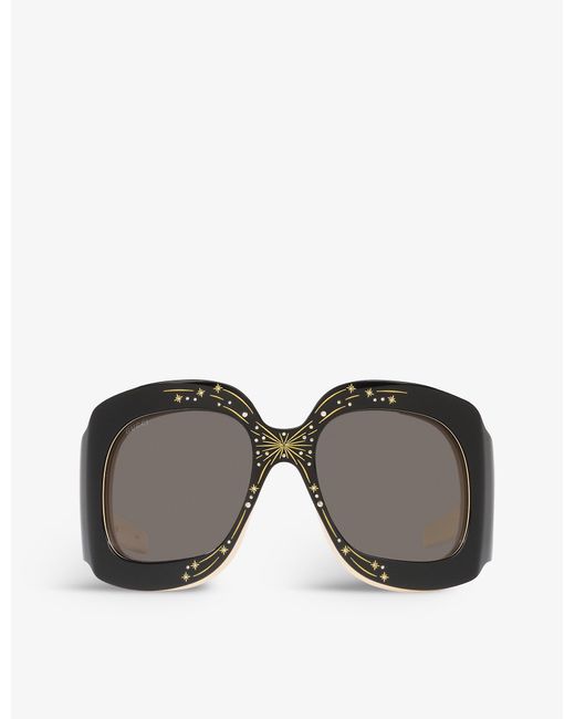 Gucci Gg1093s Hollywood Forever 001 Prestige Sunglasses In Black Lyst Australia