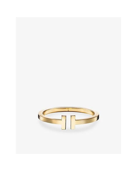 Tiffany & Co Metallic Tiffany T Square 18K Bracelet