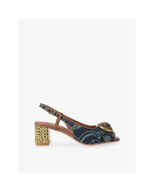 Kurt Geiger Multicolor Chelsea Heeled Woven Sling-Back Courts