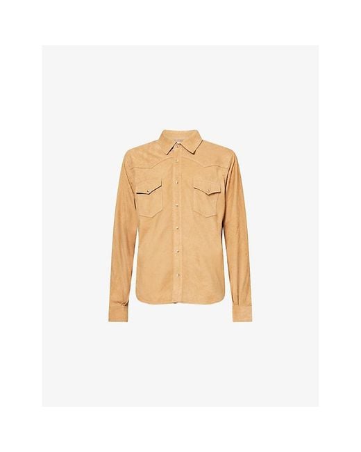 Austin Post Natural Nubuck Daybreak Western Suede Shirt for men
