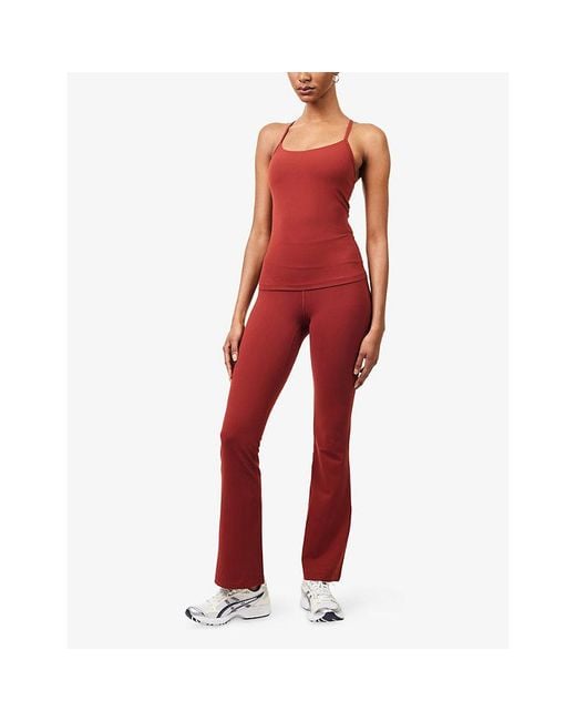 lululemon athletica Red Flow Y Light-Support Tank Top