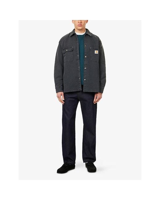 Carhartt Blue Parrish Cord Cotton Overshirt for men
