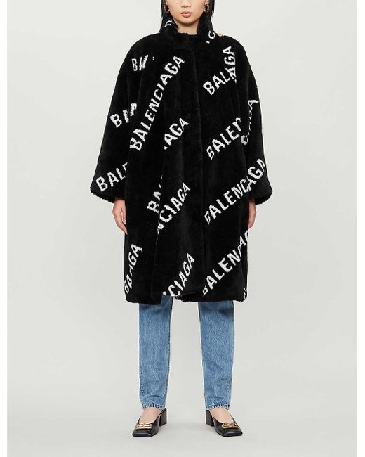 Opera Logo-print Faux-fur Teddy Coat 