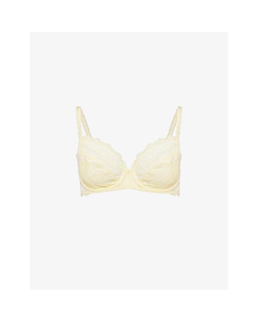 Wacoal White Lace Perfection Underwired Stretch-lace Bra