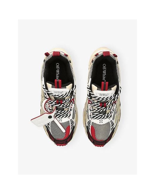 Off-White c/o Virgil Abloh White Be Right Back Mesh And Faux-Leather Trainers