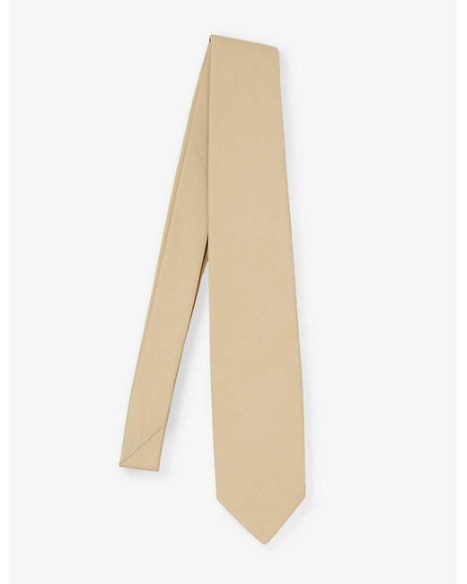 Sandro White Oversized Wide-blade Cotton Tie for men