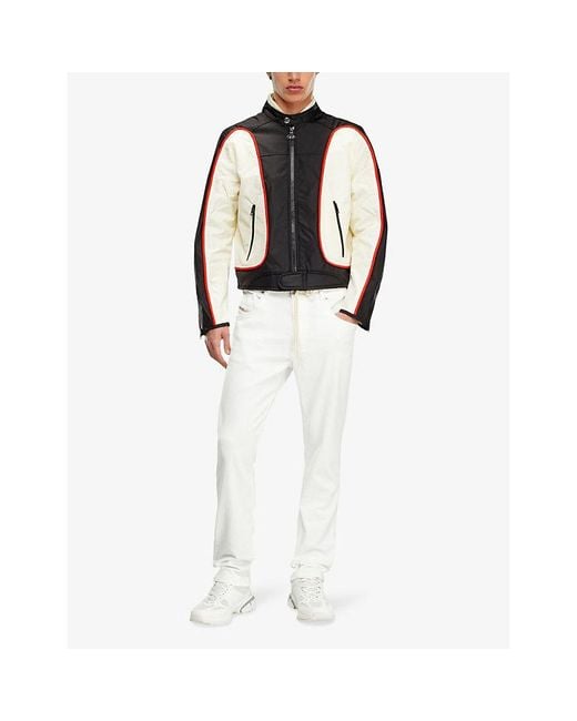 DIESEL White 2032 D-Krooley Straight-Leg Tie-Waist Stretch-Denim Jeans for men