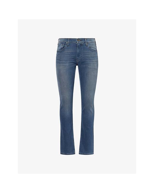 PAIGE Blue Federal Slim Straight-Leg Stretch-Denim Jeans for men