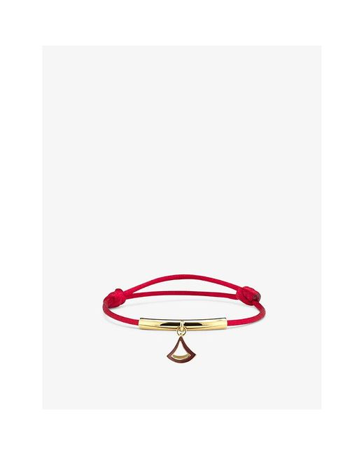 BVLGARI Divas Dream Gold plated Brass Enamel And Cord Bracelet