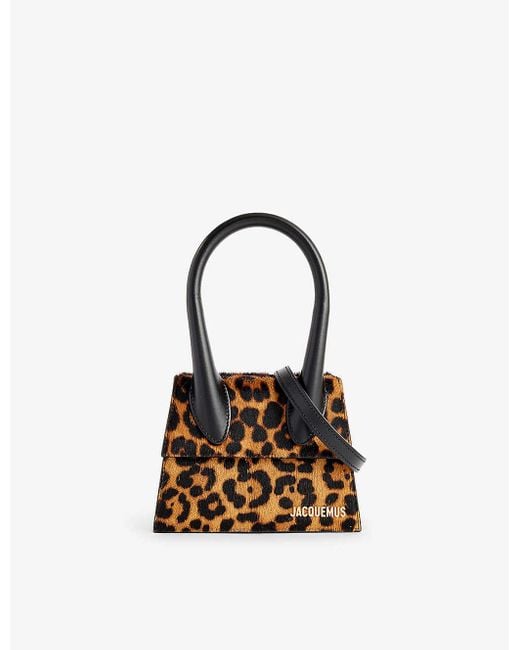 Jacquemus Multicolor Le Chiquito Moyen Leopard-print Leather Top-handle Bag