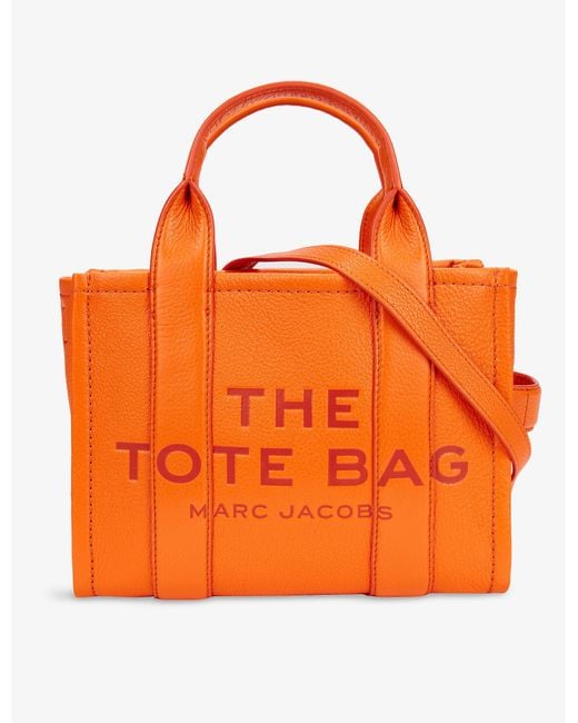 Marc Jacobs The Mini Tote Leather Tote Bag in Orange | Lyst Canada