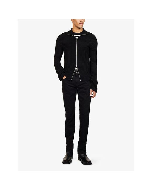 PAIGE Black Federal Slim-Fit Cotton-Blend Jeans for men