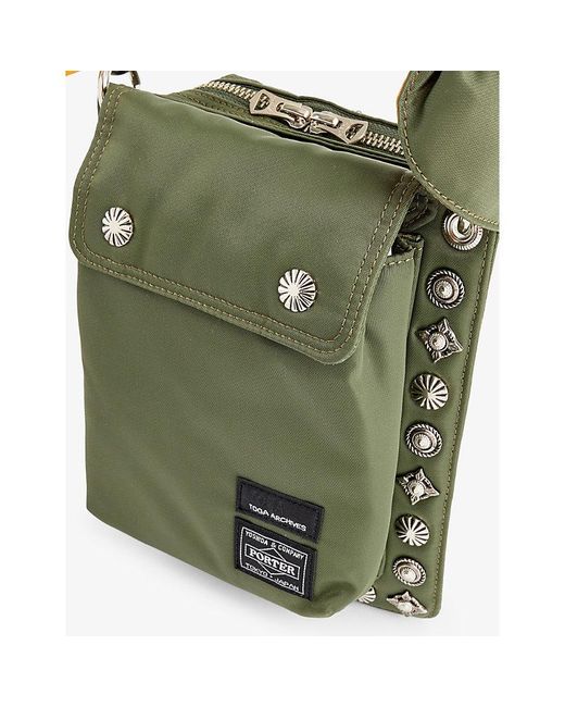Toga Green Virilis X Porter-yoshida & Co. Detachable-strap Woven Cross-body Bag for men