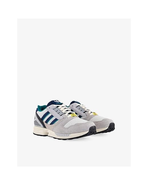 Adidas Blue Zx 8000 Mesh And Suede Trainers for men