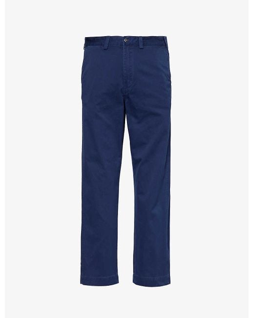 Polo Ralph Lauren Blue Newport Vy Sailing Belt-loop Straight-leg Relaxed-fit Cotton Trousers for men