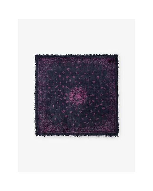 Zadig & Voltaire Blue Nuage Cashmere Bandana Scarf