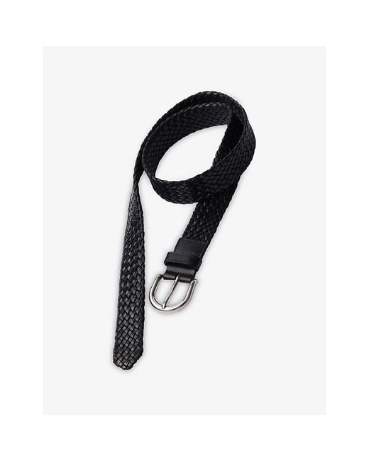Prada Black Braided Leather Belt for men