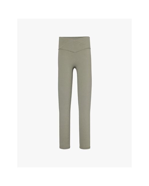 ADANOLA Gray Ultimate Wrap-Over Regular Workout Leggings