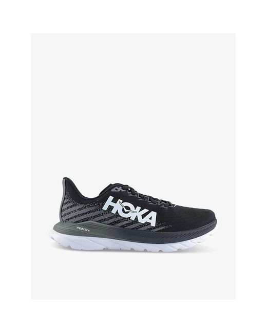 Hoka One One Blue Mach 5 Lightweight Recycled-polyester-blend Low-top Trainers for men