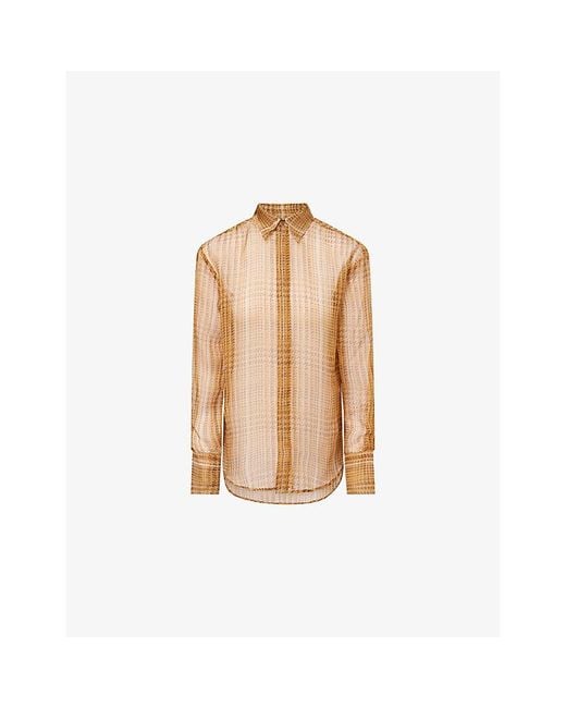 Mugler Natural Printed Silk Shirt