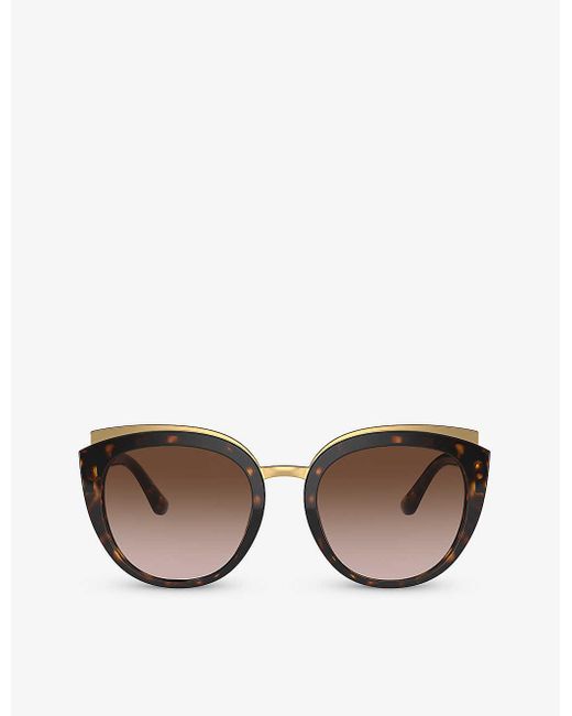 Dolce & Gabbana Dg4383 Butterfly-frame Acetate Sunglasses in Brown | Lyst