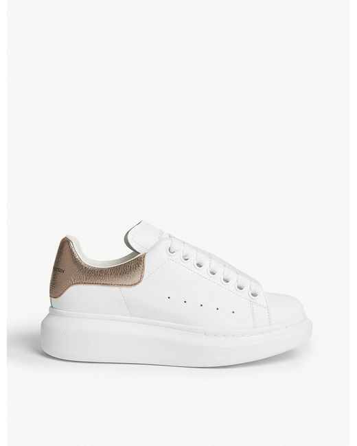 Lyst - Alexander Mcqueen Show Leather Trainers in White
