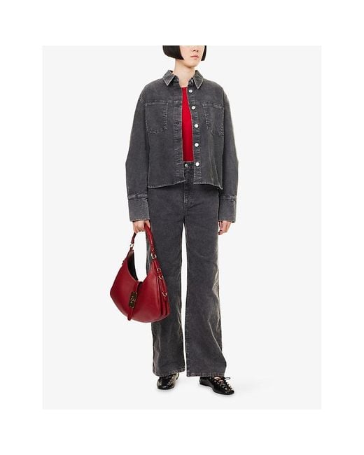 Samsøe & Samsøe Blue Regular-Fit Sofie Cotton-Corduroy Shirt