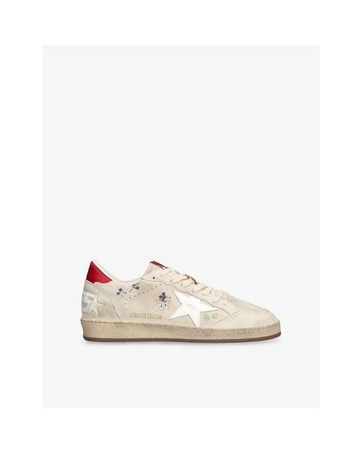 Golden Goose Deluxe Brand Natural Ballstar Disney Suede Trainers for men