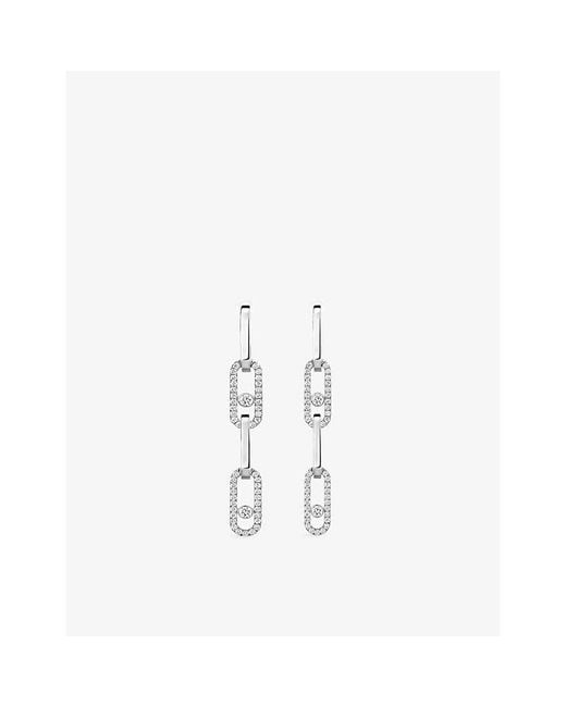 Messika White Move Link Convertible 18Ct And 1.70Ct Diamond Drop Earrings