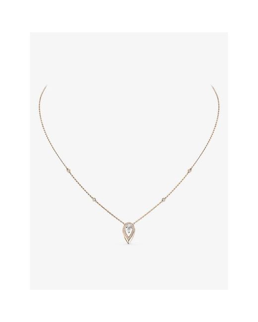 Messika Metallic Fiery And 0.25Ct Diamond Pendant Necklace