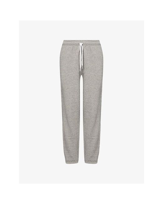 Polo Ralph Lauren Gray Athletic Straight-Leg Cotton-Blend Jersey Jogging Bottoms
