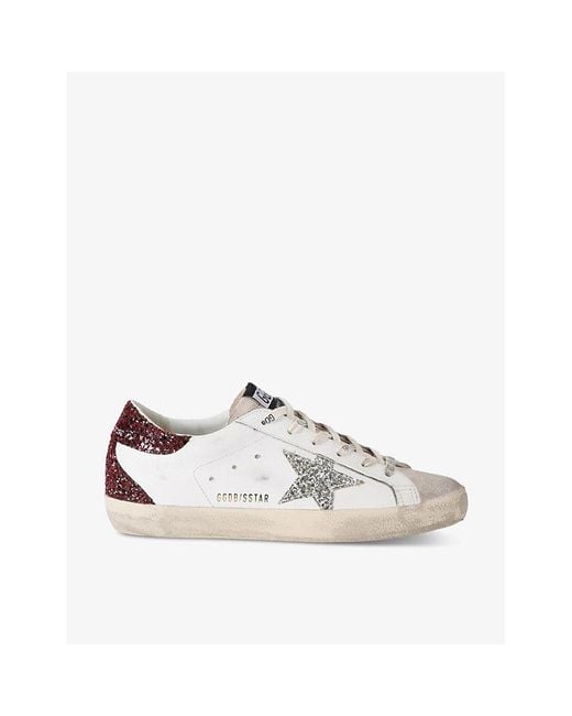 Golden Goose Deluxe Brand White Superstar 82710 Star-Embroidered Leather Low-Top Trainers