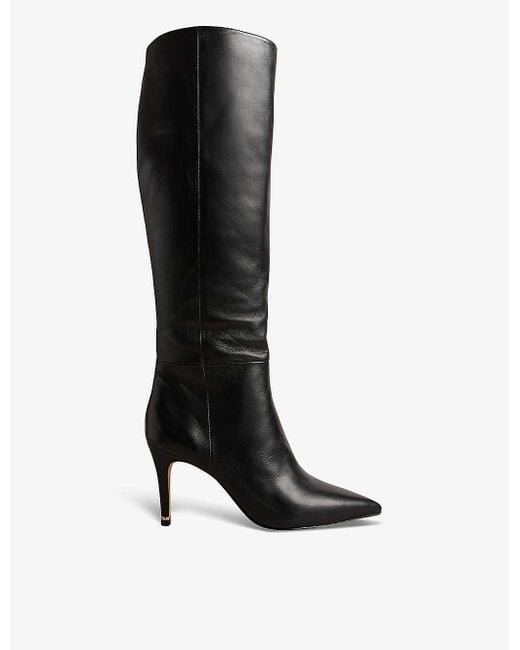 Ted Baker Black Yolla Knee-high Leather Boots