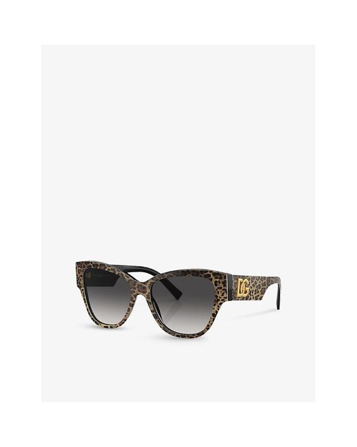 Dolce & Gabbana Gray Dg4449 Butterfly-frame Acetate Sunglasses