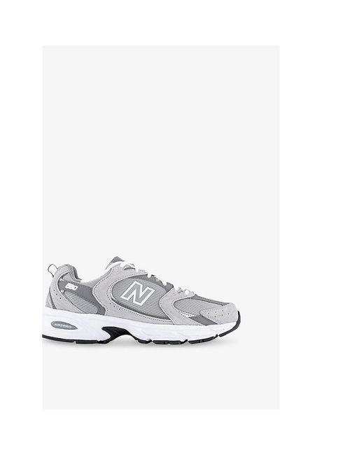 New Balance White Mr530 Logo-Embossed Leather And Mesh Low-Top Trainers for men