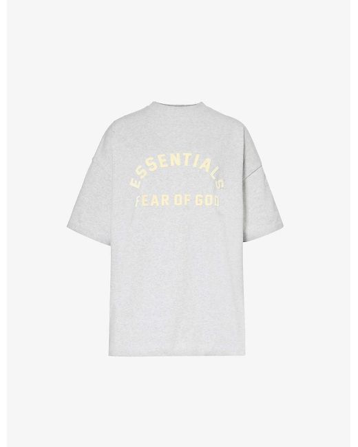 Fear Of God White Essentials Brand-embossed Cotton-jersey T-shirt X