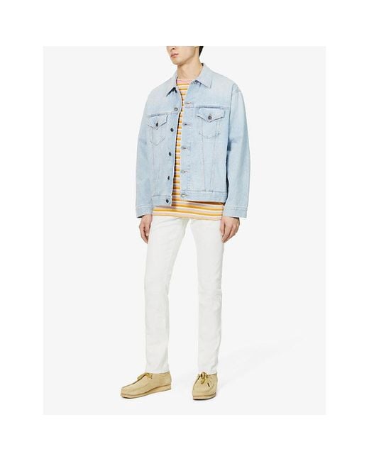FRAME White L'Homme Slim-Fit Tapered Stretch-Denim Jeans for men