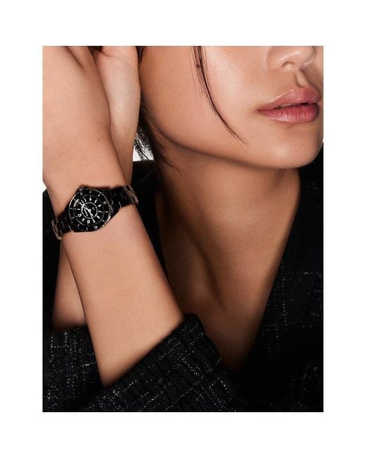 Chanel Black J12 28Mm Steel And Ceramic Quartz Watch